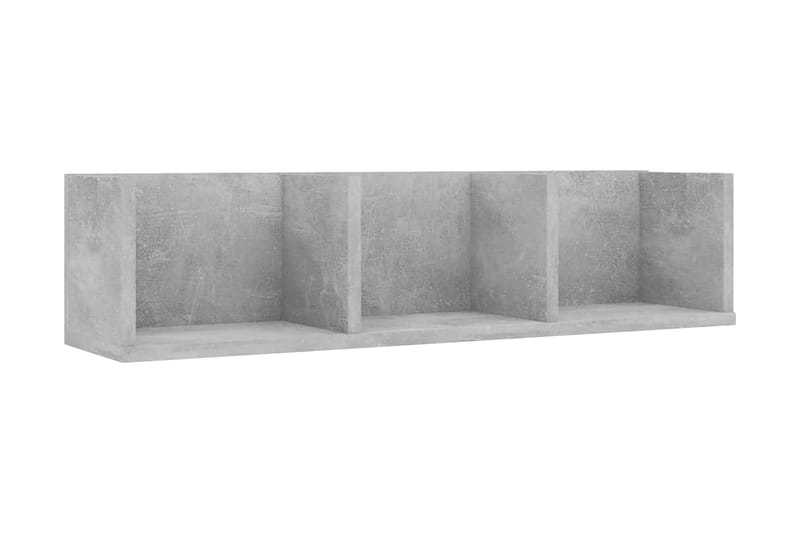 CD-hylla betonggrå 75x18x18 cm spånskiva - Grå - Möbler - Vardagsrum - Tv-möbler & mediamöbler - CD hyllor & DVD hyllor