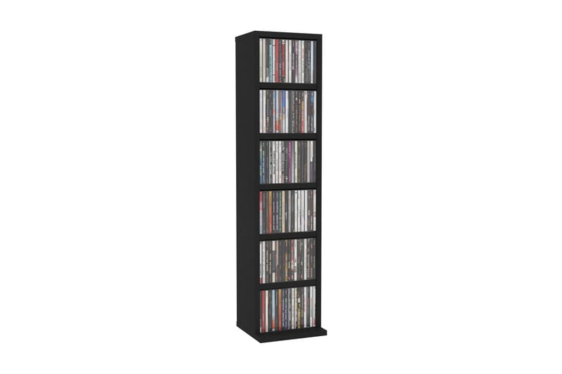 CD-hylla svart 21x20x88 cm spånskiva - Svart - Möbler - Vardagsrum - Tv-möbler & mediamöbler - CD hyllor & DVD hyllor