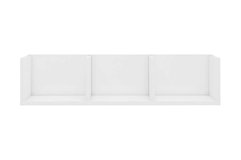 CD-hylla vit högglans 75x18x18 cm spånskiva - Vit - Möbler - Vardagsrum - Tv-möbler & mediamöbler - CD hyllor & DVD hyllor