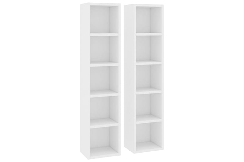 CD-hyllor 2 st vit 21x16x93,5 cm spånskiva - Vit - Möbler - Vardagsrum - Tv-möbler & mediamöbler - CD hyllor & DVD hyllor