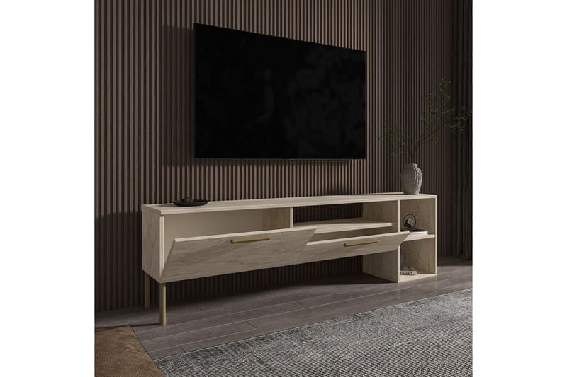 Chaclla Tv-bänk 150 cm - Beige - Möbler - Vardagsrum - Tv-möbler & mediamöbler - Tv-bänkar