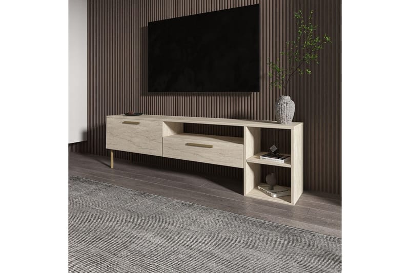 Chaclla Tv-bänk 150 cm - Beige - Möbler - Vardagsrum - Tv-möbler & mediamöbler - Tv-bänkar