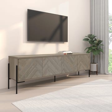 Charlene Tv-bänk 175 cm - Naturfärgad fiskbensek / naturek - Möbler - Vardagsrum - Tv-möbler & mediamöbler - Tv-bänkar