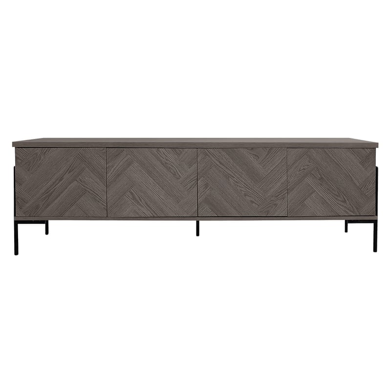 Charlene Tv-bänk 175 cm - Vit fiskbensek / vit ek - Möbler - Vardagsrum - Tv-möbler & mediamöbler - Tv-bänkar