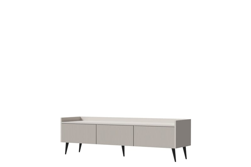 Chiku Golvstående TV Bänk 150 cm med Förvaring i Målat Trä, Beige