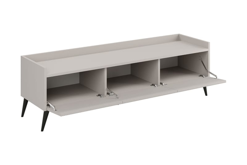Chiku Golvstående TV Bänk 150 cm med Förvaring i Målat Trä - Beige - Möbler - Vardagsrum - Tv-möbler & mediamöbler - Tv-bänkar