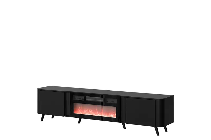 Clement Tv-bänk 200 cm, Svart