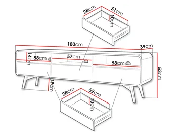 Corvan Tv-Bänk 180 cm - Möbler - Vardagsrum - Tv-möbler & mediamöbler - Tv-bänkar