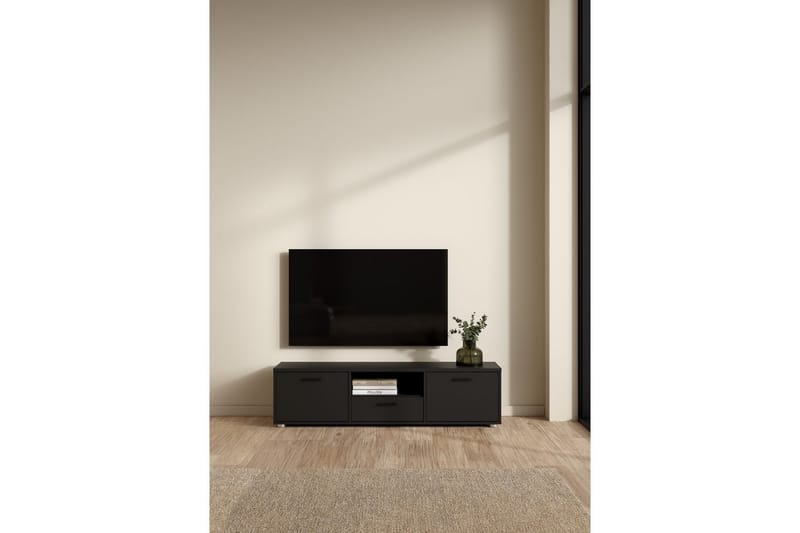 Cristian Tv-bänk 147 cm - Svart - Möbler - Vardagsrum - Tv-möbler & mediamöbler - Tv-bänkar