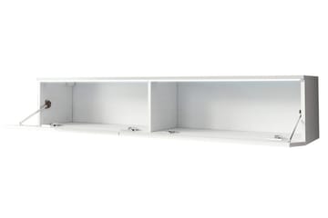Cuguen TV-bänk 140 cm LED-belysning - Grå/Vit/Vit LED - Möbler - Vardagsrum - Tv-möbler & mediamöbler - Tv-bänkar