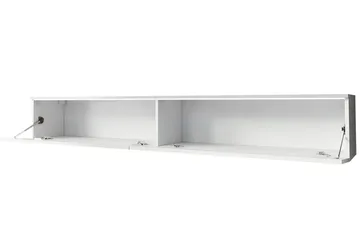 Cuguen TV-bänk 180 cm LED-belysning - Trä/Natur|Vit|Vit LED - Möbler - Vardagsrum - Tv-möbler & mediamöbler - Tv-bänkar