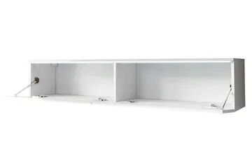 Cuguen Tv-skåp 140 cm Vit LED - Vit/Natur - Möbler - Vardagsrum - Tv-möbler & mediamöbler - Tv-bänkar