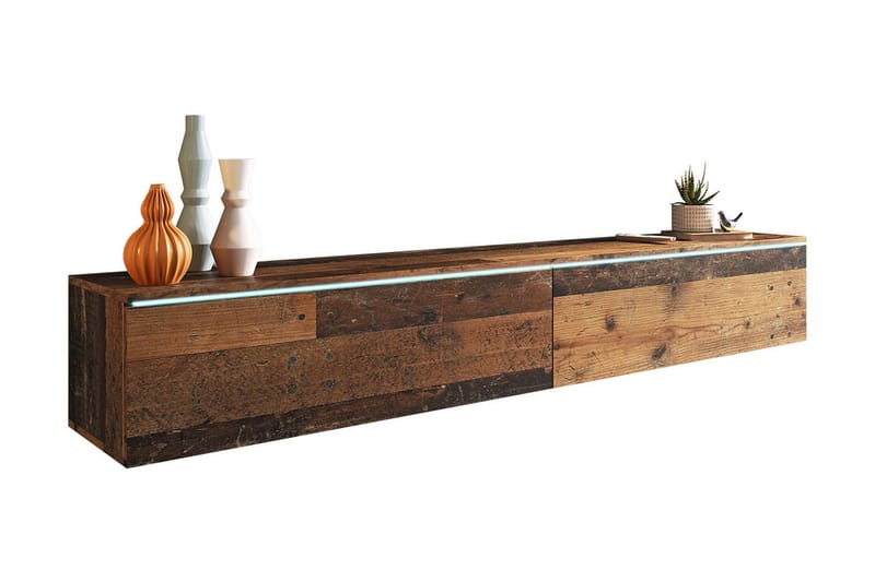 Cuguen Tv-skåp 180 cm Vit LED - Natur - Möbler - Vardagsrum - Tv-möbler & mediamöbler - Tv-bänkar