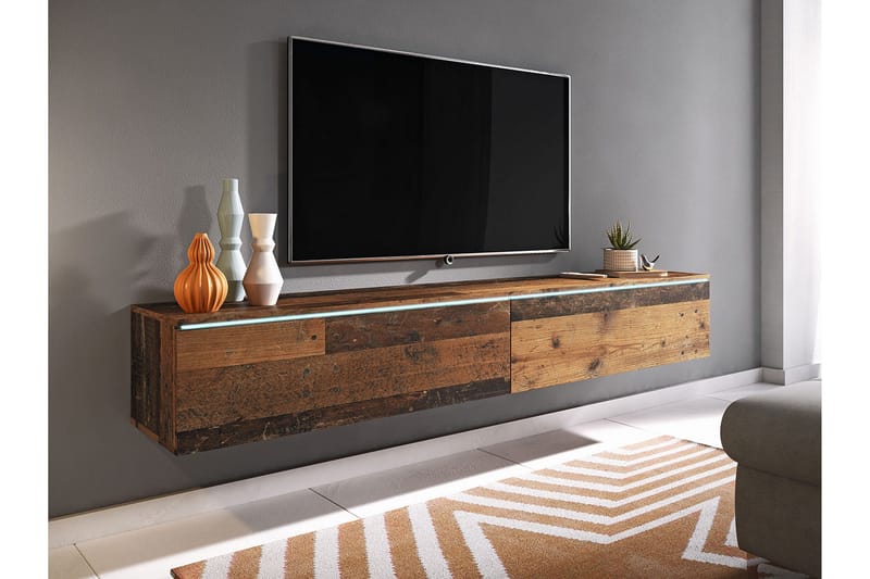 Cuguen Tv-skåp 180 cm Vit LED - Natur - Möbler - Vardagsrum - Tv-möbler & mediamöbler - Tv-bänkar