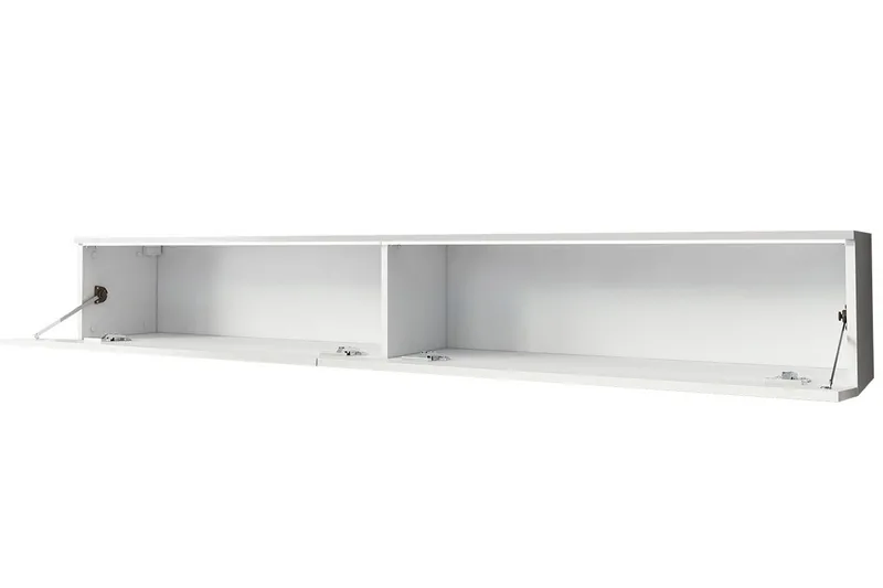 Cuguen Tv-skåp 180 cm Vit LED - Natur/Svart - Möbler - Vardagsrum - Tv-möbler & mediamöbler - Tv-bänkar