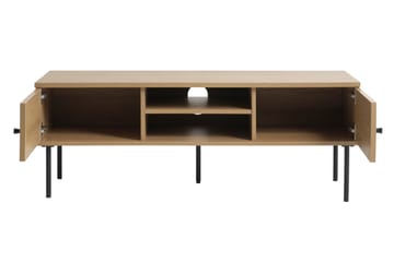 Cyndy Golvstående TV Bänk 120 cm med Förvaring i Ljust Trä - Beige - Möbler - Vardagsrum - Tv-möbler & mediamöbler - Tv-bänkar