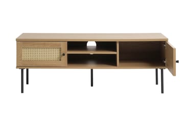 Cyndy Golvstående TV Bänk 120 cm med Förvaring i Ljust Trä - Beige - Möbler - Vardagsrum - Tv-möbler & mediamöbler - Tv-bänkar