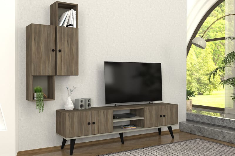 DALIA Tv-möbelset 180x36,8 cm Brun - Tv-möbelset