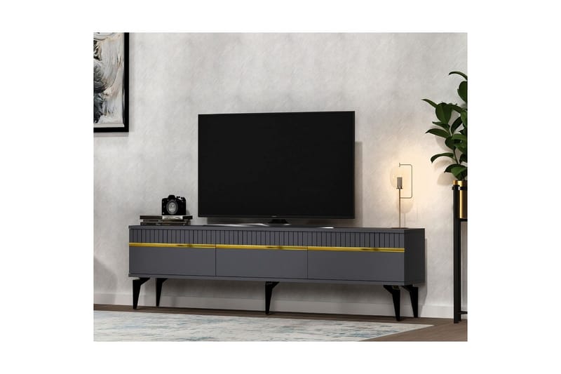 Defneia Tv-bänk 180 cm - Guld/Antracit - Möbler - Vardagsrum - Tv-möbler & mediamöbler - Tv-bänkar