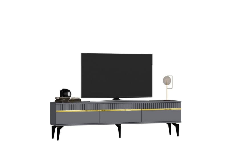 Defneia Tv-bänk 180 cm - Guld/Antracit - Möbler - Vardagsrum - Tv-möbler & mediamöbler - Tv-bänkar