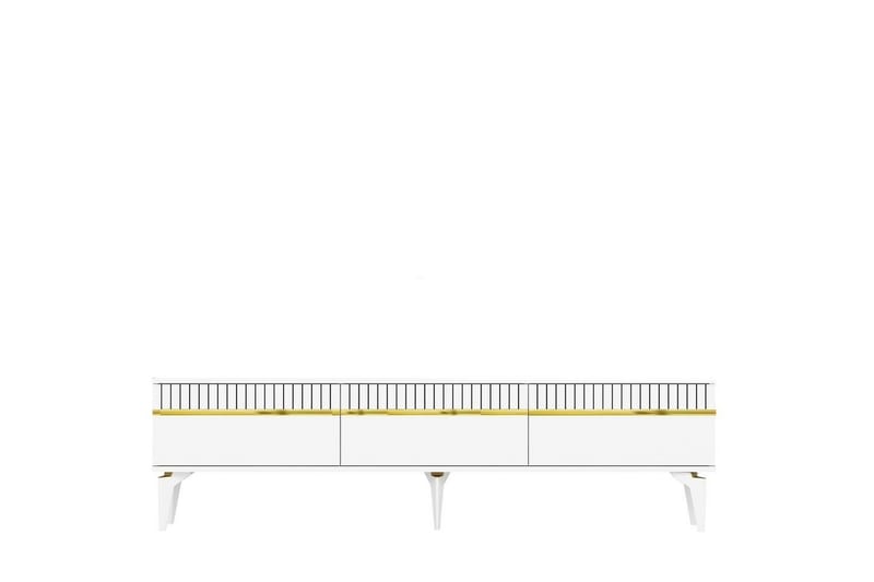 Defneia Tv-bänk 180 cm - Guld/Vit - Möbler - Vardagsrum - Tv-möbler & mediamöbler - Tv-bänkar