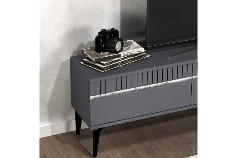 Defneia Tv-bänk 180 cm - Silver/Antracit - Möbler - Vardagsrum - Tv-möbler & mediamöbler - Tv-bänkar
