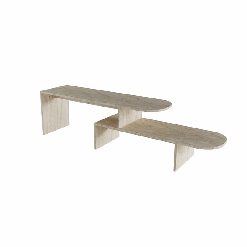 Deliones Tv-bänk 130 cm - Travertin - Möbler - Vardagsrum - Tv-möbler & mediamöbler - Tv-bänkar