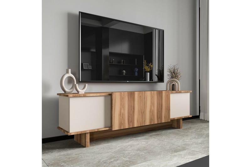 Diannare Tv-bänk 180 cm - Beige/Mediumfärgat trä - Möbler - Vardagsrum - Tv-möbler & mediamöbler - Tv-bänkar
