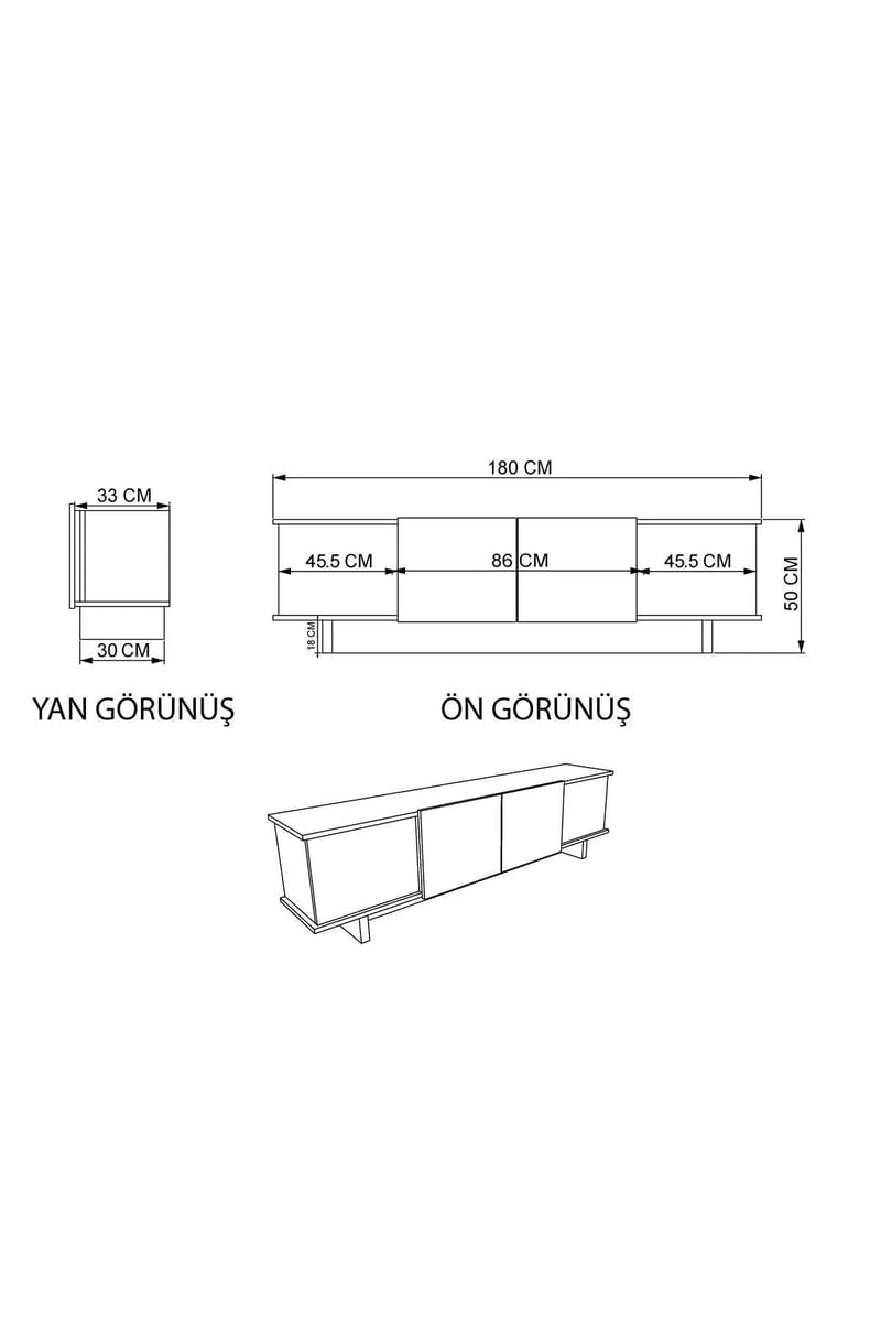 Diannare Tv-Bänk 180 cm - Möbler - Vardagsrum - Tv-möbler & mediamöbler - Tv-bänkar