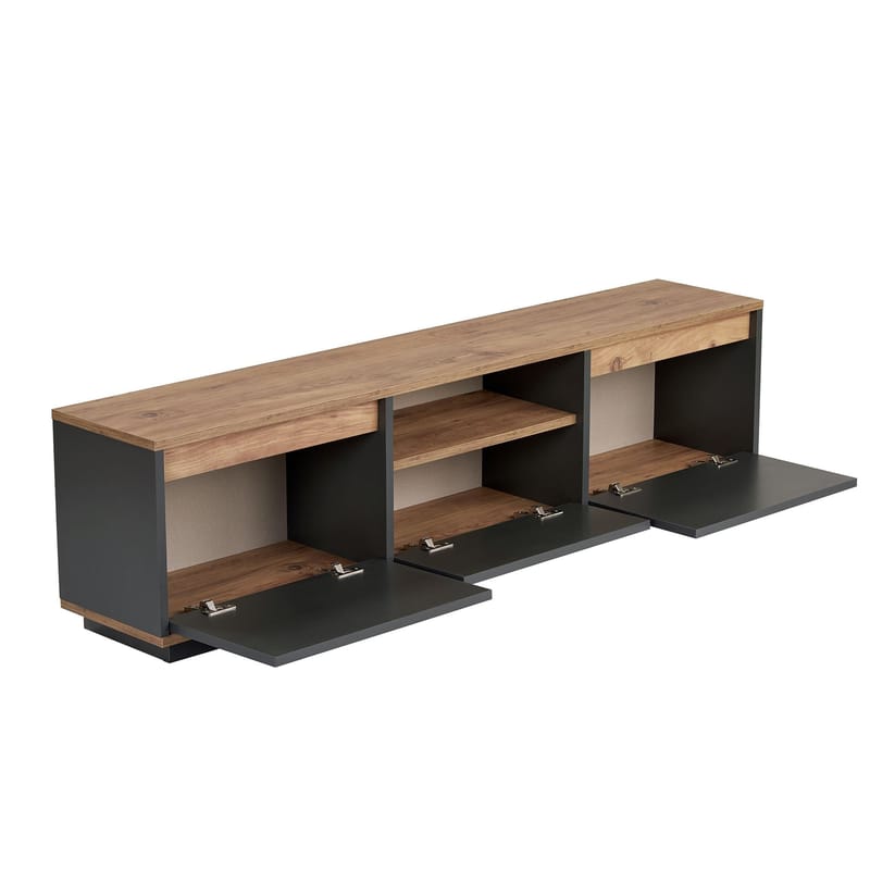 Domar Tv-bänk 160 cm - Antracit/Atlantic pine - Möbler - Vardagsrum - Tv-möbler & mediamöbler - Tv-bänkar