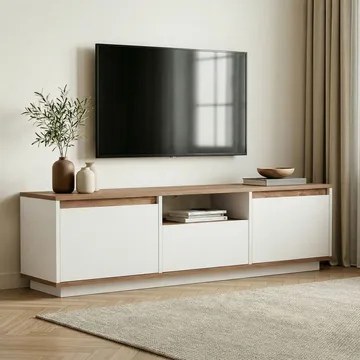 Domar Tv-bänk 160 cm - Atlantic pine, vit - Möbler - Vardagsrum - Tv-möbler & mediamöbler - Tv-bänkar