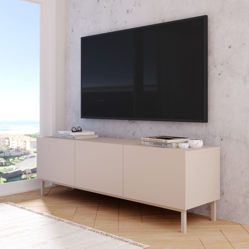 Dorel TV-bänk 150x47,3x36,8 cm - Sand - Möbler - Vardagsrum - Tv-möbler & mediamöbler - Tv-bänkar