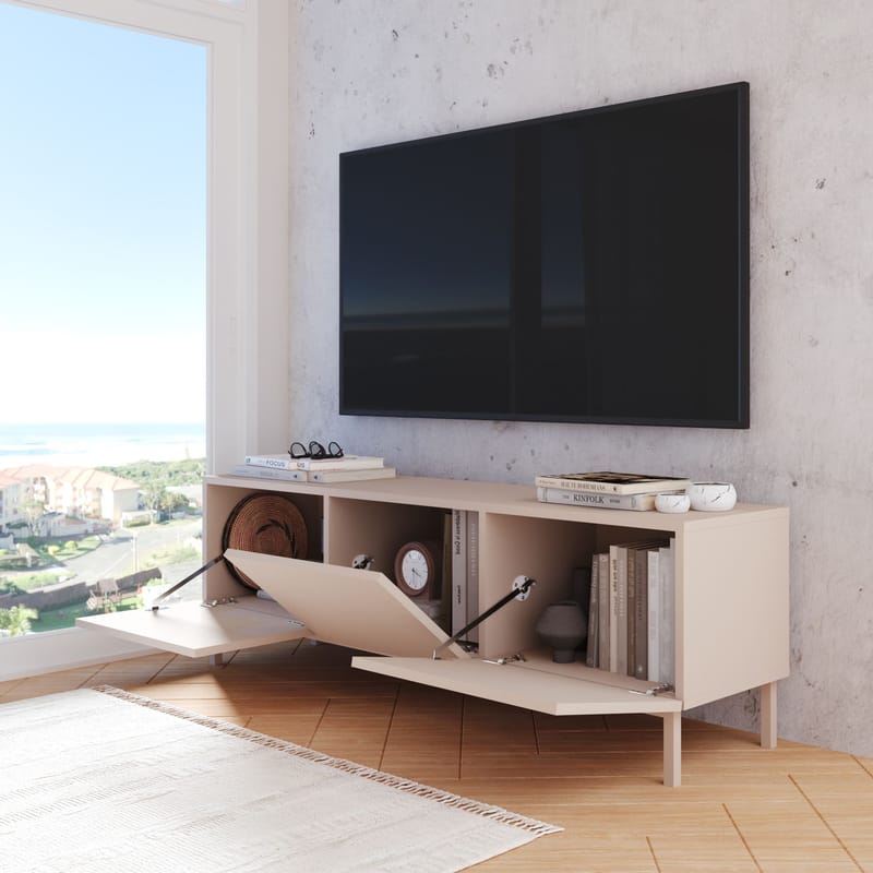 Dorel TV-bänk 150x47,3x36,8 cm - Sand - Möbler - Vardagsrum - Tv-möbler & mediamöbler - Tv-bänkar