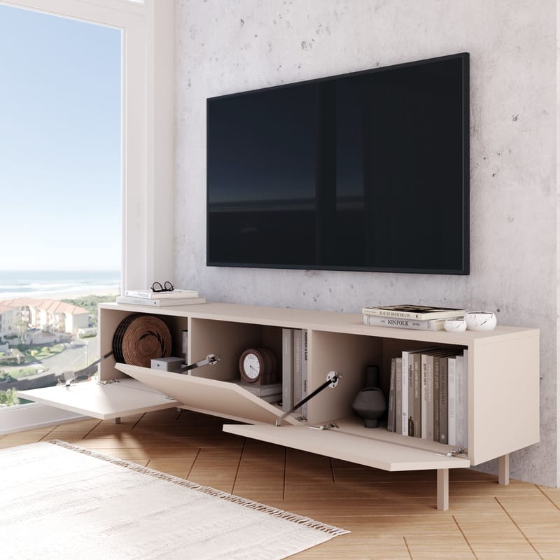 Dorel TV-bänk 180x47,3x36,8 cm - Sand - Möbler - Vardagsrum - Tv-möbler & mediamöbler - Tv-bänkar