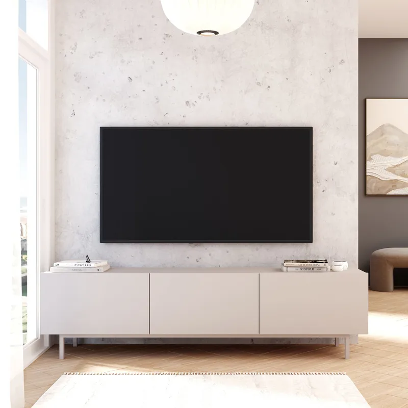 Dorel TV-bänk 180x47,3x36,8 cm - Sand - Möbler - Vardagsrum - Tv-möbler & mediamöbler - Tv-bänkar