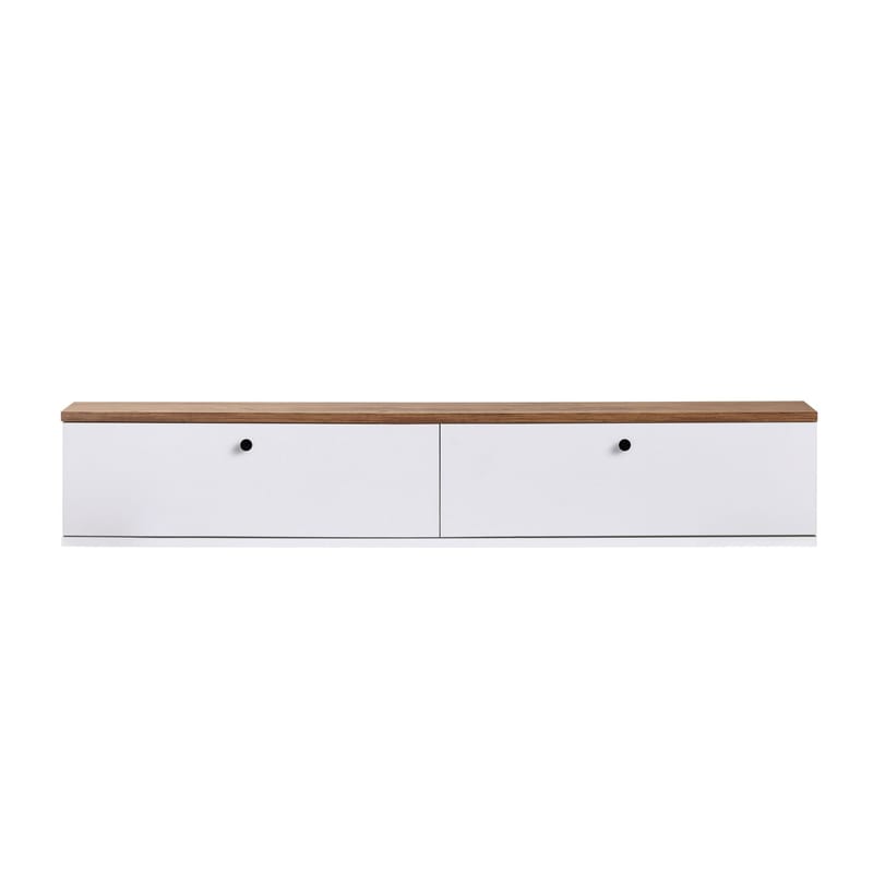 Dovren TV-bänk 140x25x25 cm - Atlantic Pine och vit - Möbler - Vardagsrum - Tv-möbler & mediamöbler - Tv-hylla