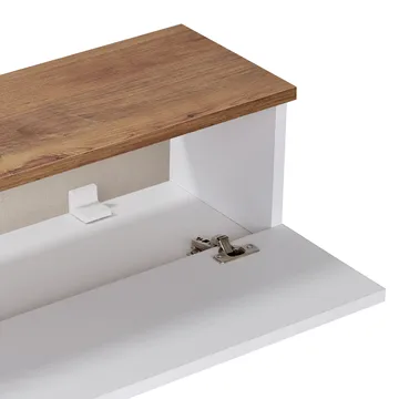 Dovren TV-bänk 140x25x25 cm - Atlantic Pine och vit - Möbler - Vardagsrum - Tv-möbler & mediamöbler - Tv-hylla