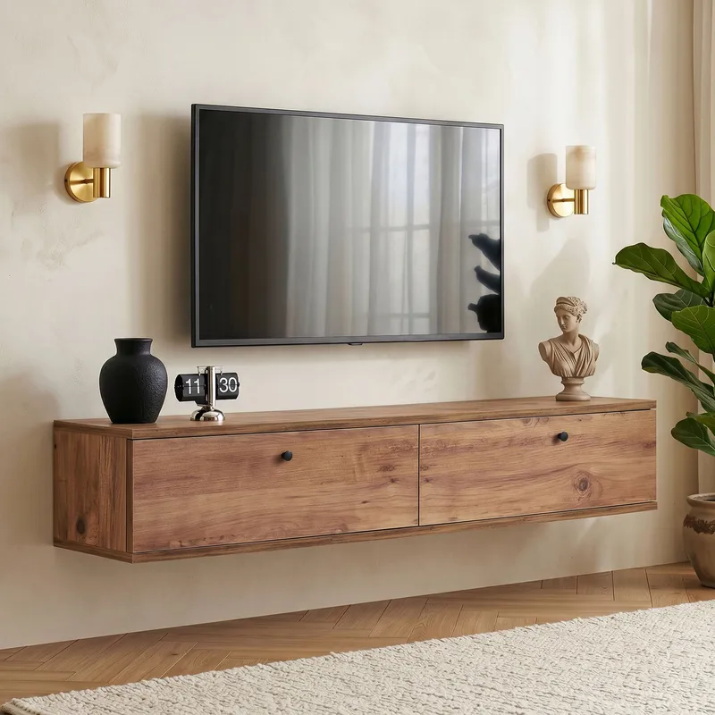 Dovren TV-bänk 140x25x25 cm - Atlantic Pine - Möbler - Vardagsrum - Tv-möbler & mediamöbler - Tv-hylla
