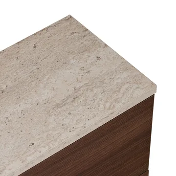 Dovren TV-bänk 140x25x25 cm - Travertin och valnöt - Möbler - Vardagsrum - Tv-möbler & mediamöbler - Tv-hylla
