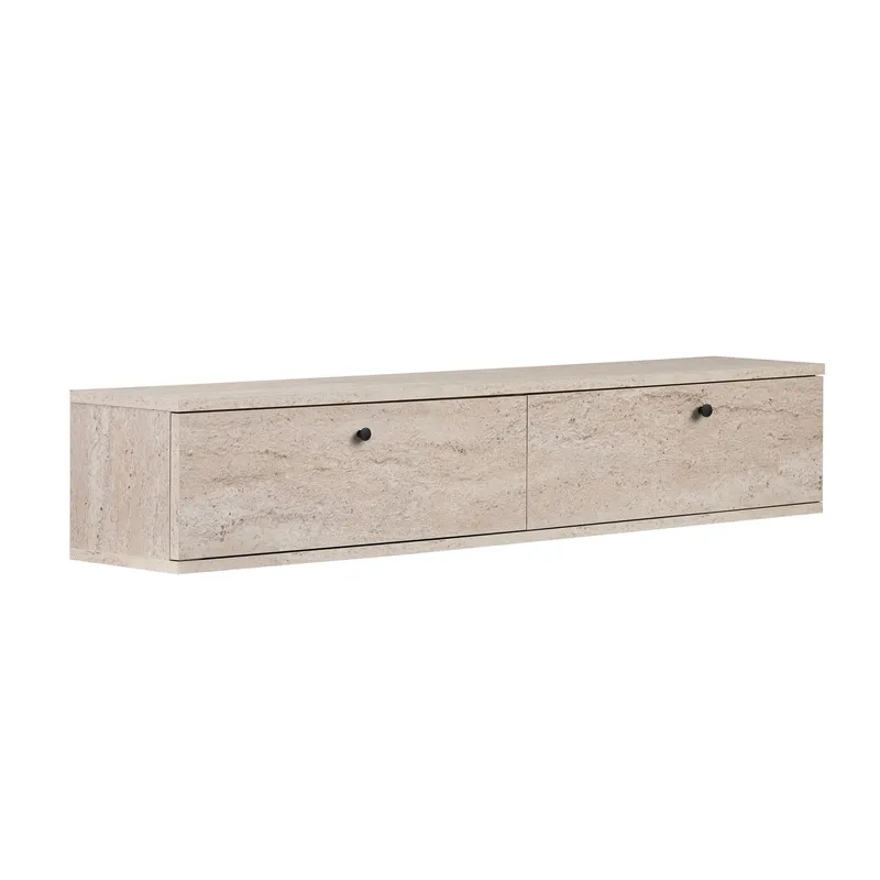 Dovren TV-bänk 140x25x25 cm - Travertin - Möbler - Vardagsrum - Tv-möbler & mediamöbler - Tv-hylla