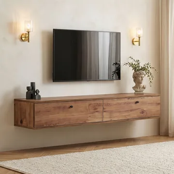 Dovren TV-bänk 160x25x25 cm - Atlantic Pine - Möbler - Vardagsrum - Tv-möbler & mediamöbler - Tv-hylla
