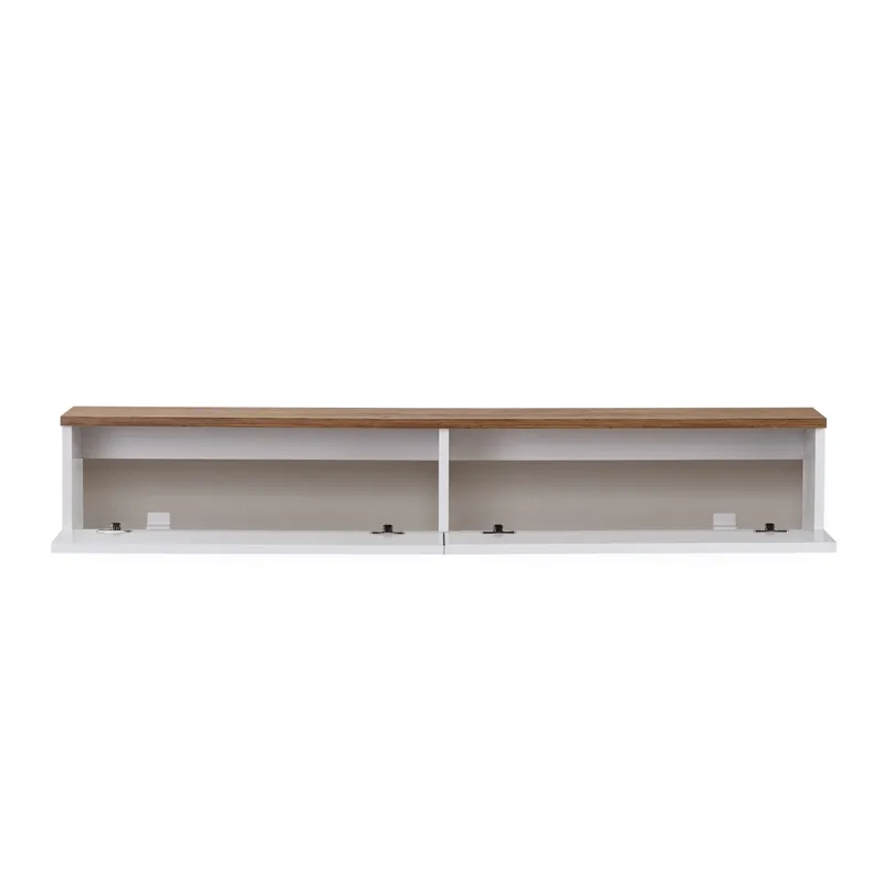 Dovren TV-bänk 160x25x25 cm - Atlantic Pine och vit - Möbler - Vardagsrum - Tv-möbler & mediamöbler - Tv-hylla
