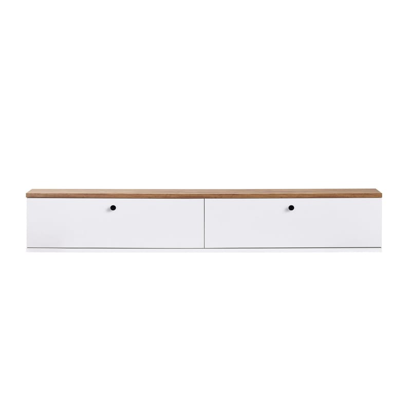 Dovren TV-bänk 160x25x25 cm - Atlantic Pine och vit - Möbler - Vardagsrum - Tv-möbler & mediamöbler - Tv-hylla
