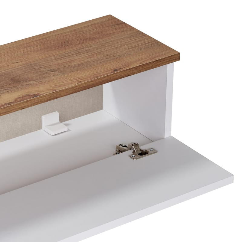Dovren TV-bänk 160x25x25 cm - Atlantic Pine och vit - Möbler - Vardagsrum - Tv-möbler & mediamöbler - Tv-hylla