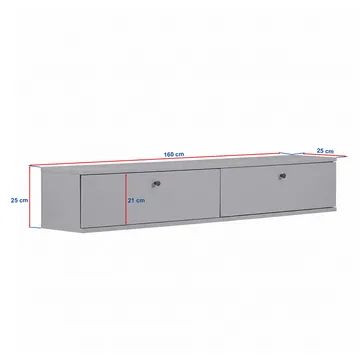 Dovren TV-bänk 160x25x25 cm - Valnöt - Möbler - Vardagsrum - Tv-möbler & mediamöbler - Tv-hylla