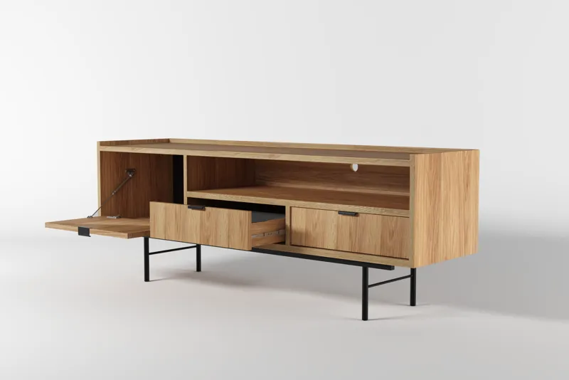 Dravo Tv-Bänk 150 cm - Naturlig hickory - Möbler - Vardagsrum - Tv-möbler & mediamöbler - Tv-bänkar