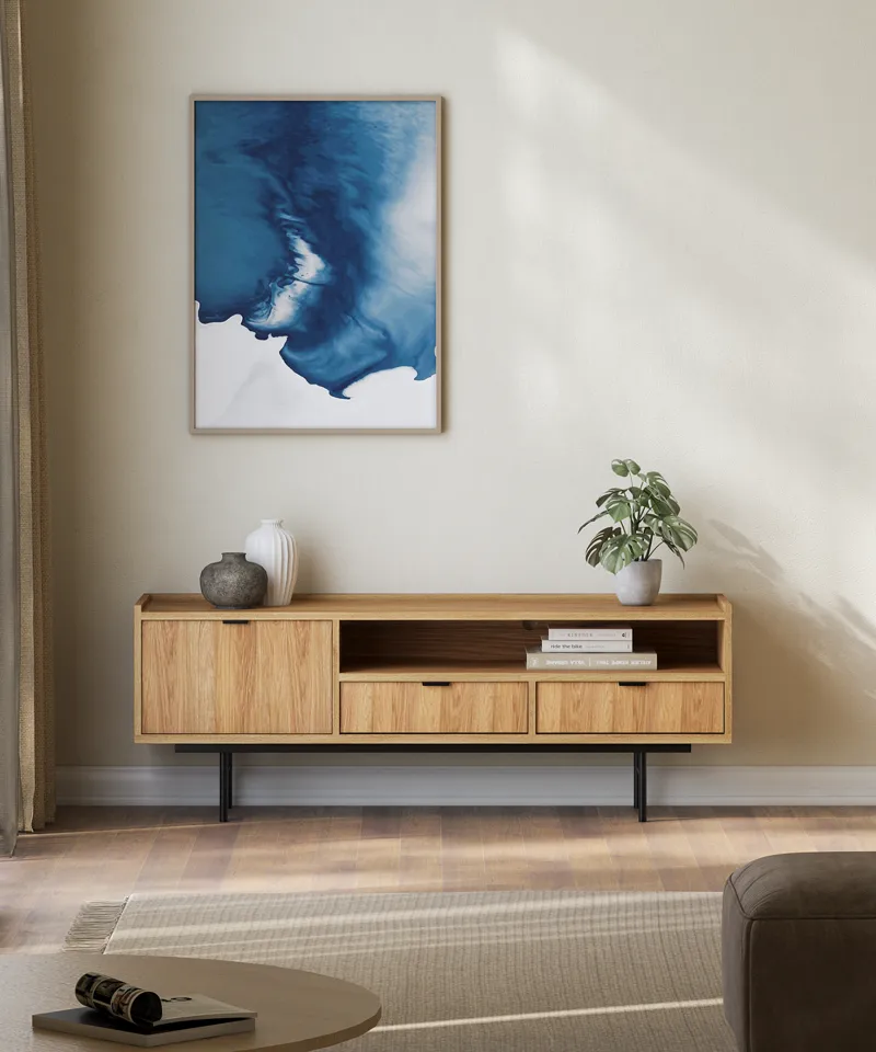 Dravo Tv-Bänk 150 cm - Naturlig hickory - Möbler - Vardagsrum - Tv-möbler & mediamöbler - Tv-bänkar