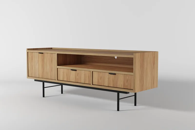 Dravo Tv-Bänk 150 cm - Naturlig hickory - Möbler - Vardagsrum - Tv-möbler & mediamöbler - Tv-bänkar