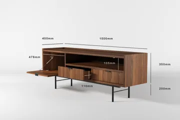 Dravo Tv-Bänk 150 cm - Warmia valnöt - Möbler - Vardagsrum - Tv-möbler & mediamöbler - Tv-bänkar