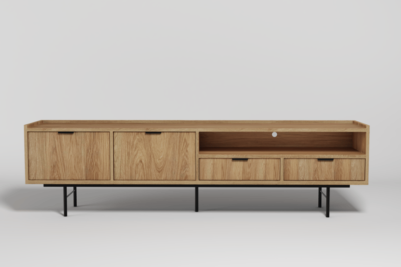 Dravo Tv-Bänk 200 cm - Naturlig hickory - Möbler - Vardagsrum - Tv-möbler & mediamöbler - Tv-bänkar